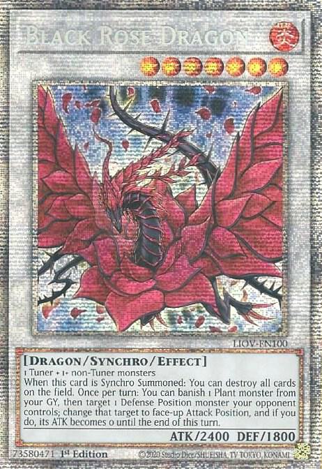 Black Rose Dragon (Starlight Rare) LIOV-EN100 card from Lightning Overdrive