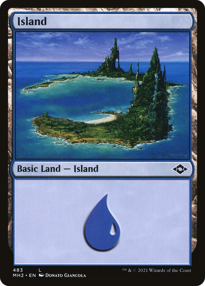 Island 483 card from Modern Horizons 2