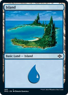 Island (Foil Etched) 483 card from Modern Horizons 2
