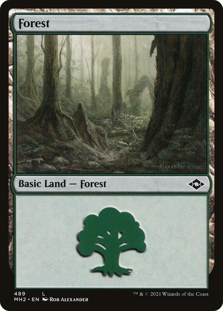 Forest 489 card from Modern Horizons 2