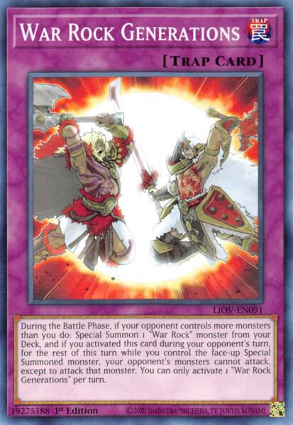 War Rock Generations LIOV-EN091 card from Lightning Overdrive