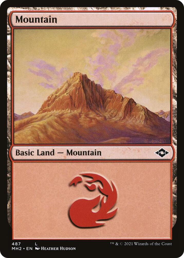 Mountain 487 card from Modern Horizons 2
