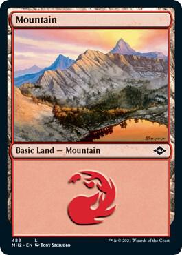 Mountain (Foil Etched) 488 card from Modern Horizons 2