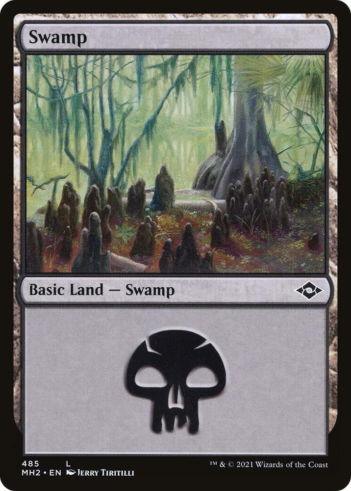 Swamp 485 card from Modern Horizons 2