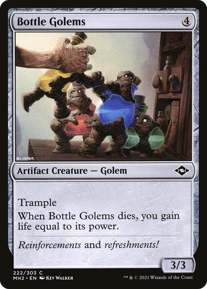 Bottle Golems 222 card from Modern Horizons 2