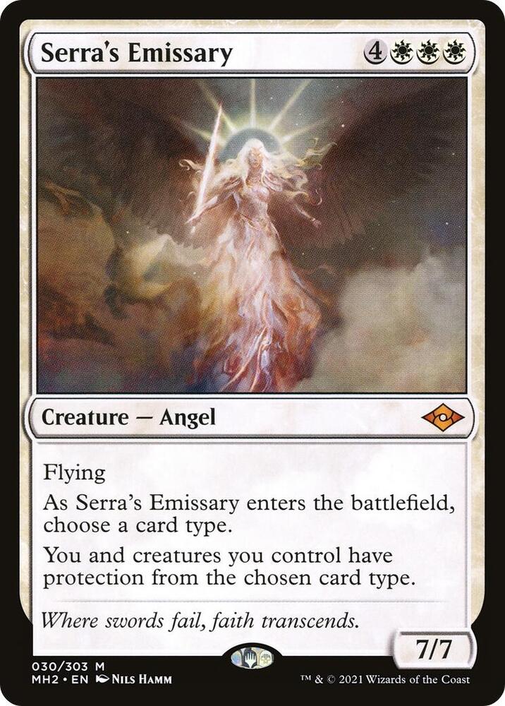 Serra's Emissary 30 card from Modern Horizons 2