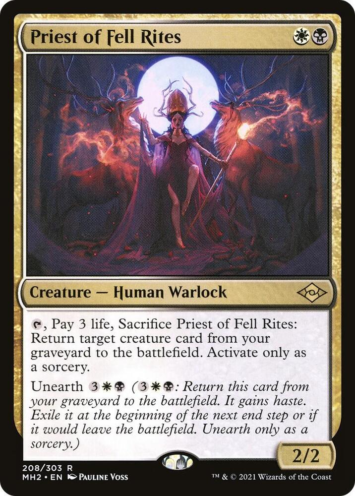 Priest of Fell Rites 208 card from Modern Horizons 2