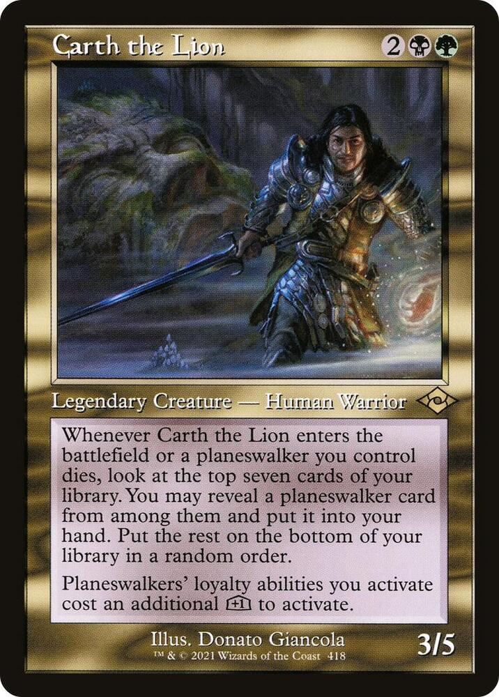 Carth the Lion (Retro Frame) 418 card from Modern Horizons 2