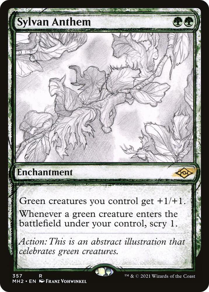 Sylvan Anthem (Showcase) 357 card from Modern Horizons 2