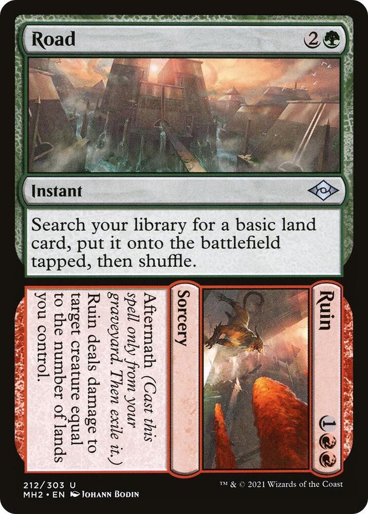 Road // Ruin 212 card from Modern Horizons 2
