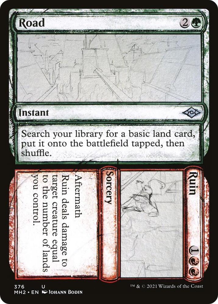 Road // Ruin (Showcase) 376 card from Modern Horizons 2