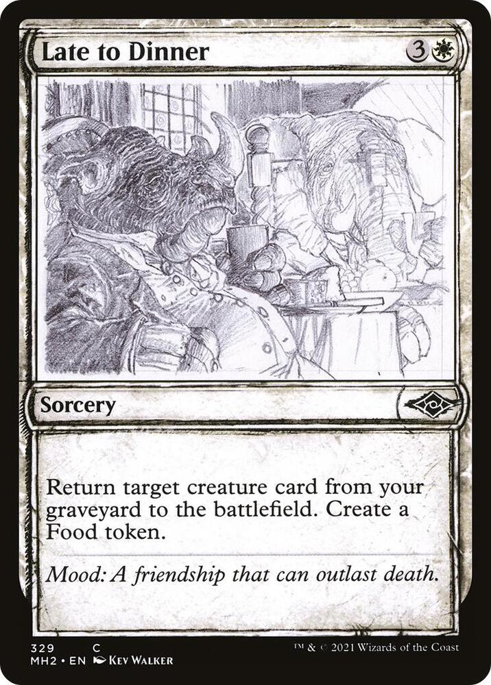 Late to Dinner (Showcase) 329 card from Modern Horizons 2