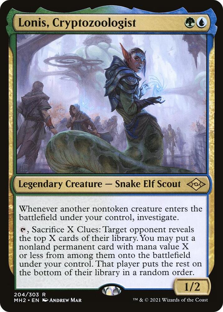 Lonis, Cryptozoologist 204 card from Modern Horizons 2