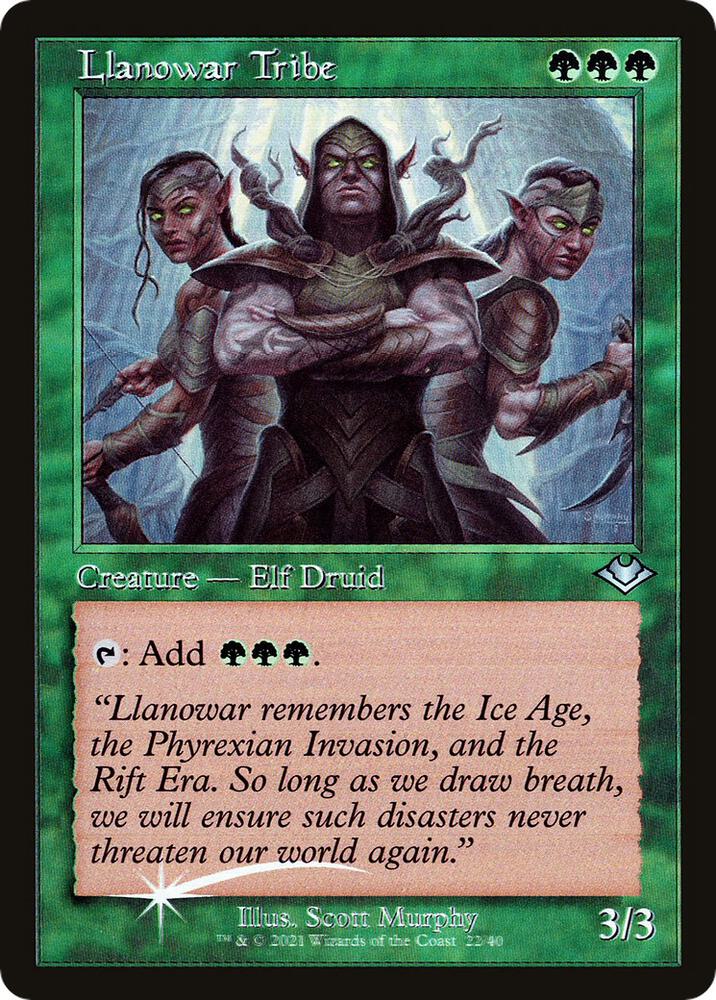 Llanowar Tribe (Retro Frame) 22 card from Modern Horizons