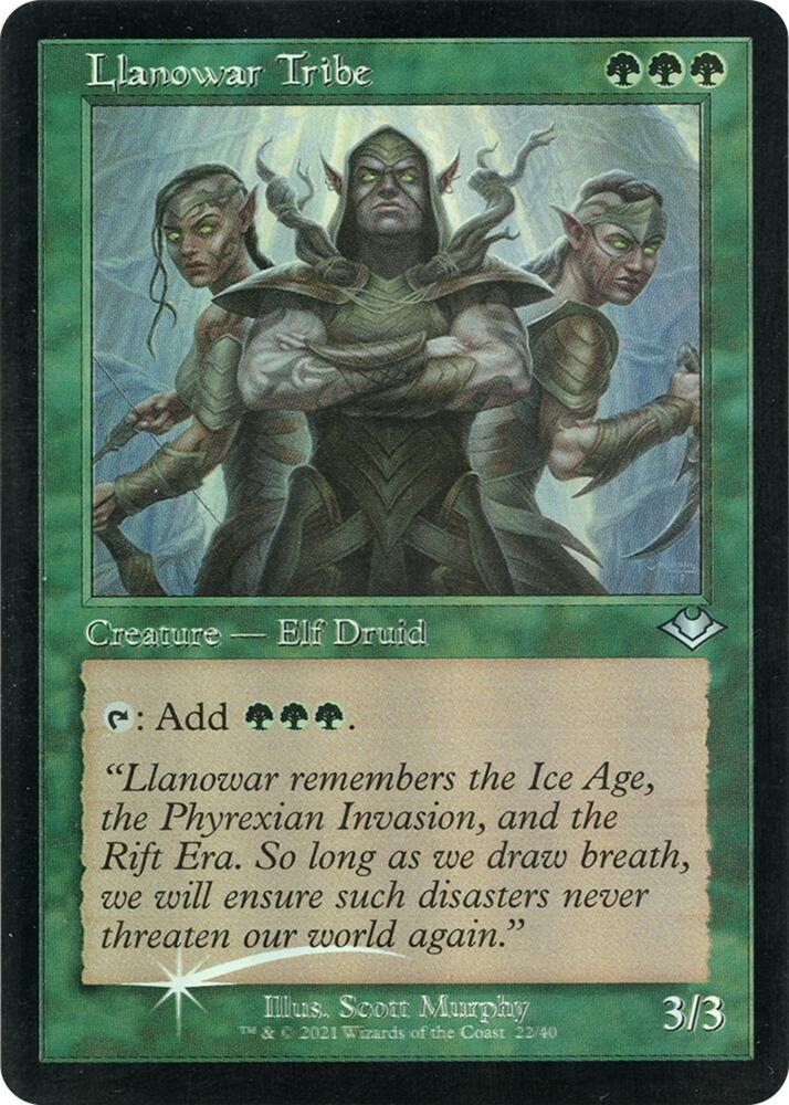 Llanowar Tribe (Retro Frame) (Foil Etched) 22 card from Modern Horizons