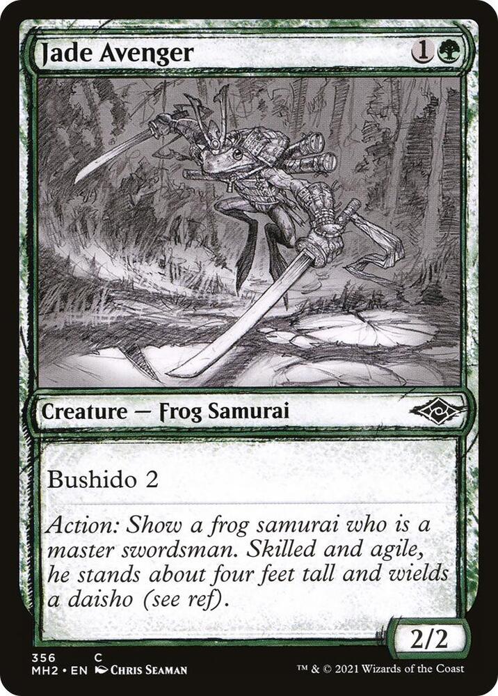 Jade Avenger (Showcase) 356 card from Modern Horizons 2