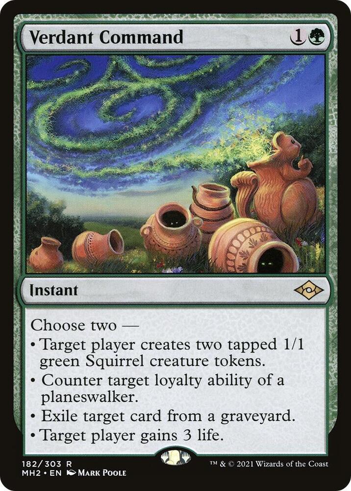 Verdant Command 182 card from Modern Horizons 2