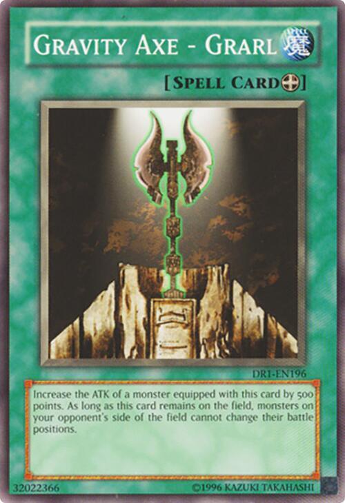 Gravity Axe - Grarl DR1-EN196 card from Dark Revelation Volume 1