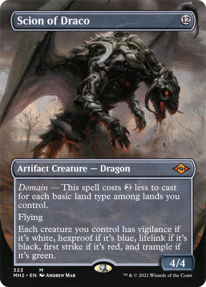 Scion of Draco (Borderless) 323 card from Modern Horizons 2