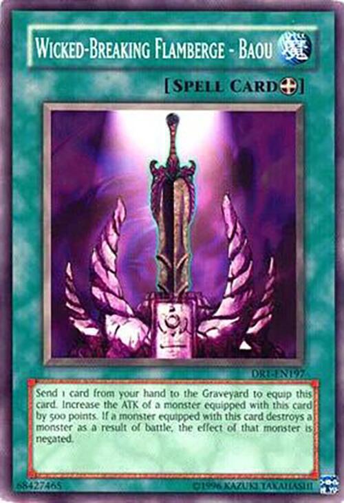 Wicked-Breaking Flamberge - Baou DR1-EN197 card from Dark Revelation Volume 1