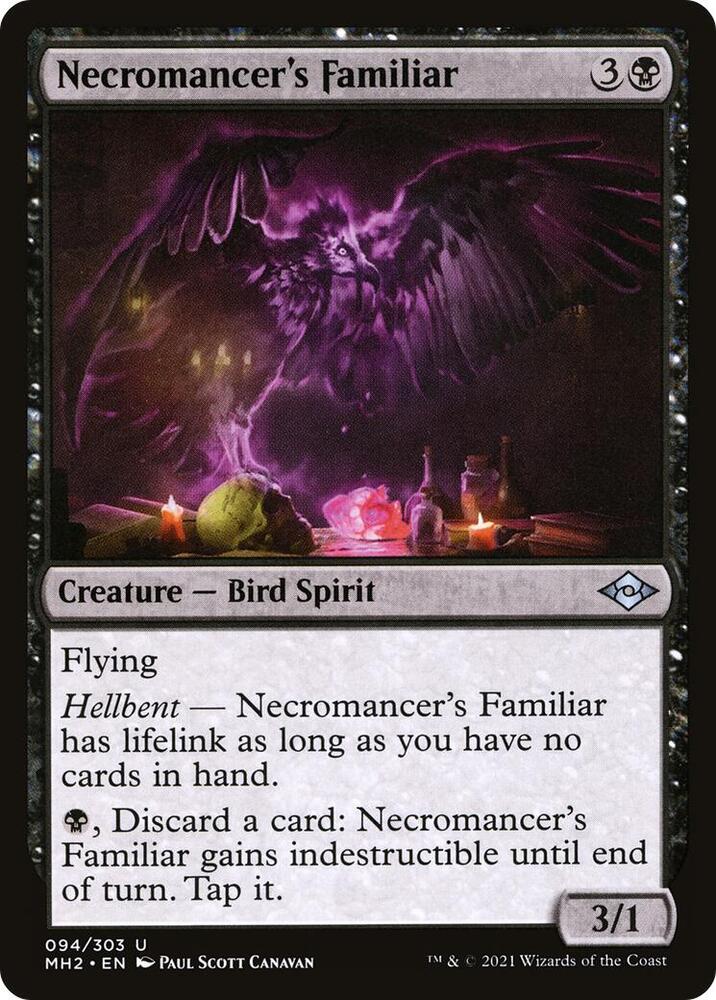 Necromancer's Familiar 94 card from Modern Horizons 2