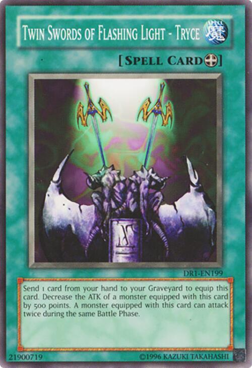 Twin Swords of Flashing Light - Tryce DR1-EN199 card from Dark Revelation Volume 1