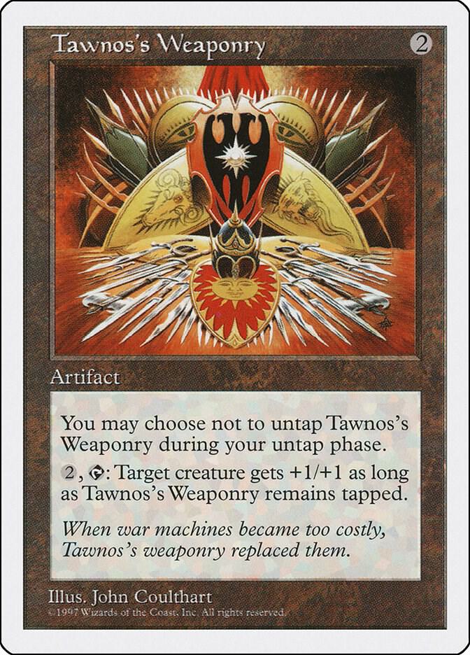 Tawnos's Weaponry card from Fifth Edition