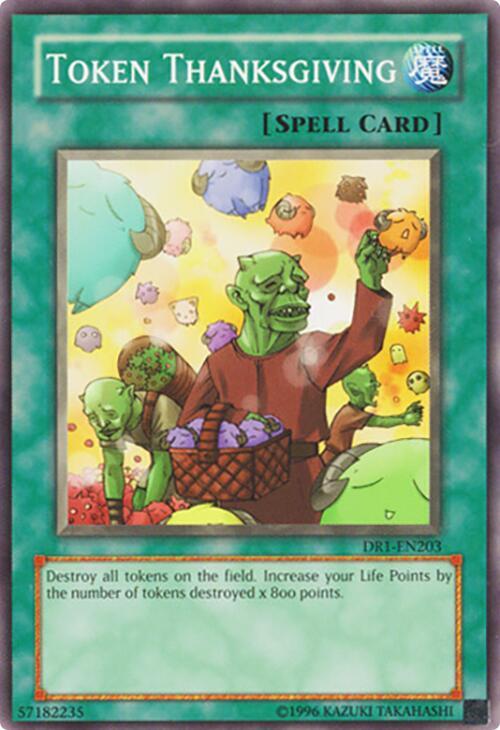 Token Thanksgiving DR1-EN203 card from Dark Revelation Volume 1