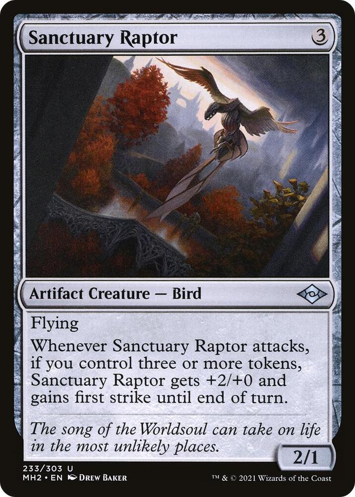 Sanctuary Raptor 233 card from Modern Horizons 2