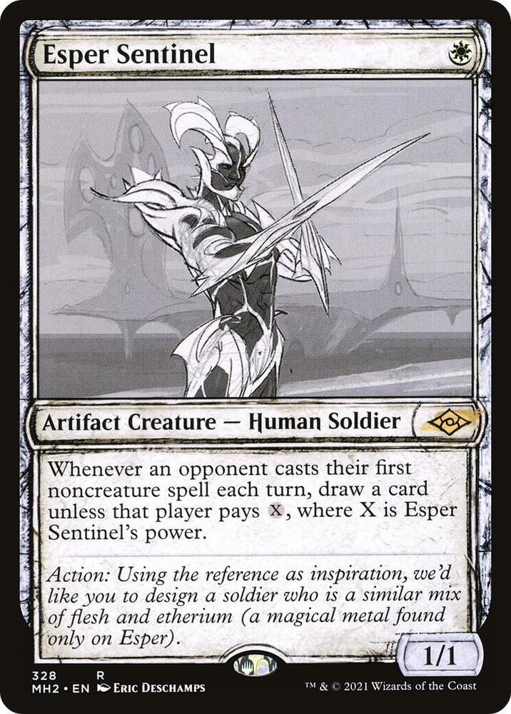 Esper Sentinel (Showcase) 328 card from Modern Horizons 2