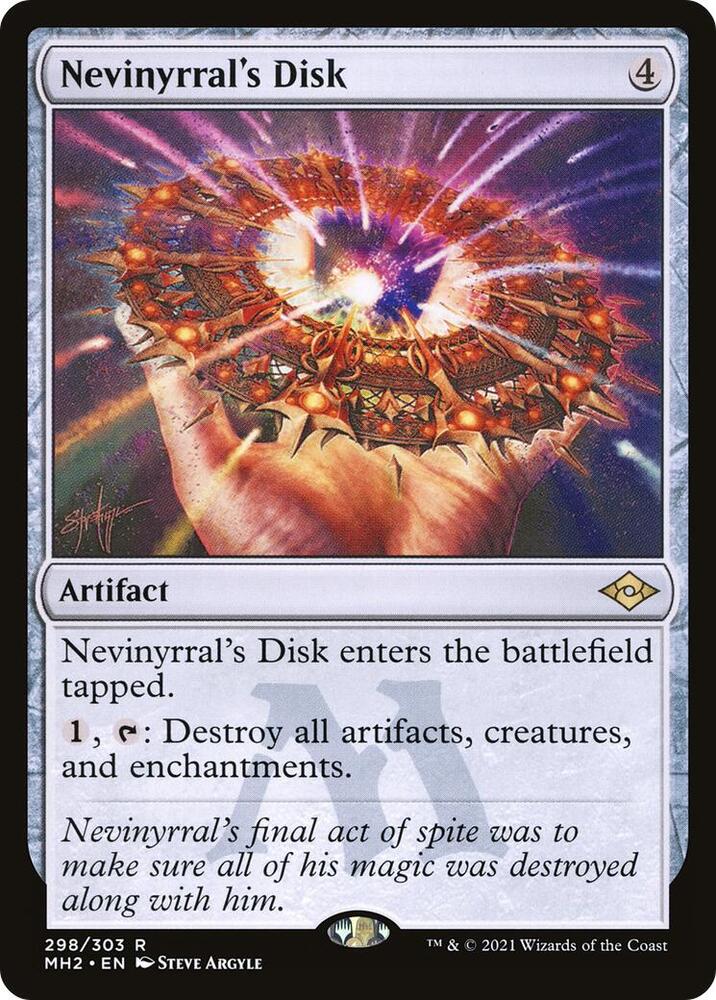 Nevinyrral's Disk 298 card from Modern Horizons 2