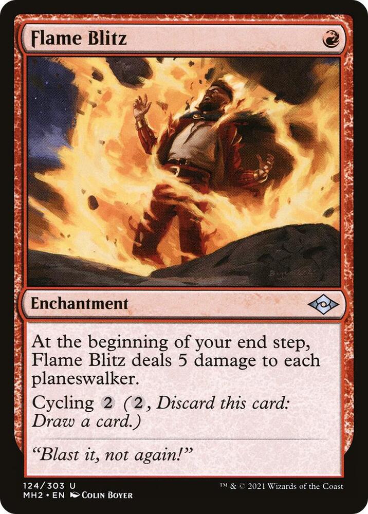 Flame Blitz 124 card from Modern Horizons 2