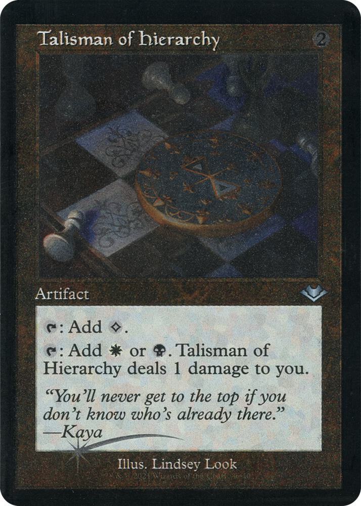 Talisman of Hierarchy (Retro Frame) (Foil Etched) 36 card from Modern Horizons