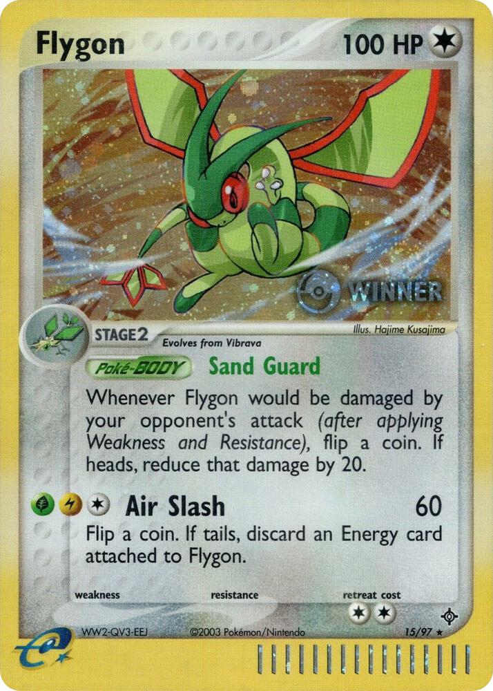 Flygon - 15/97 (Pokemon League) [Winner] 015/097 card from League & Championship Cards