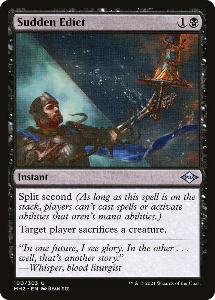 Sudden Edict 100 card from Modern Horizons 2