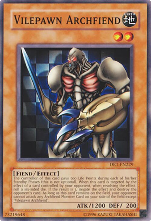 Vilepawn Archfiend DR1-EN229 card from Dark Revelation Volume 1