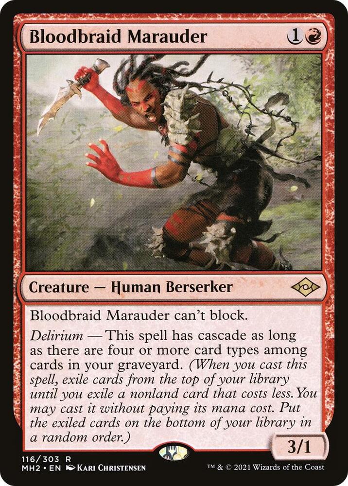 Bloodbraid Marauder 116 card from Modern Horizons 2