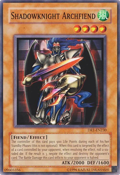 Shadowknight Archfiend DR1-EN230 card from Dark Revelation Volume 1