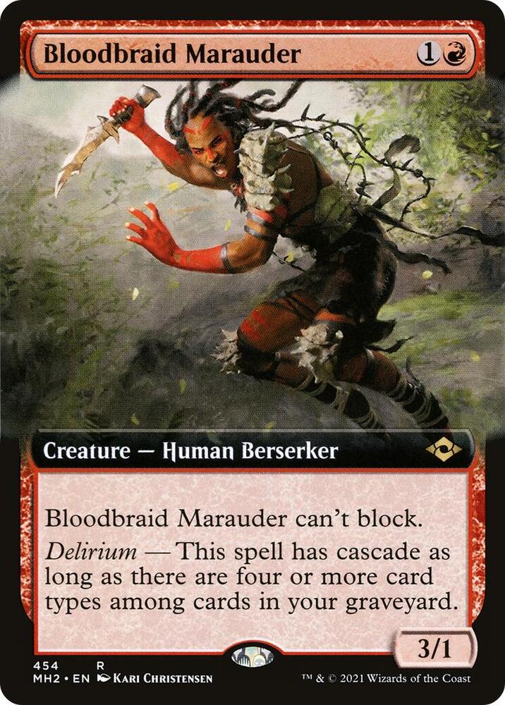 Bloodbraid Marauder (Extended Art) 454 card from Modern Horizons 2