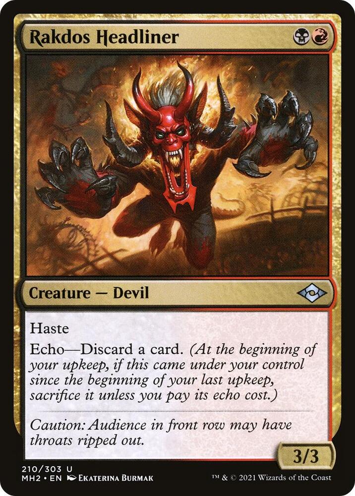Rakdos Headliner 210 card from Modern Horizons 2