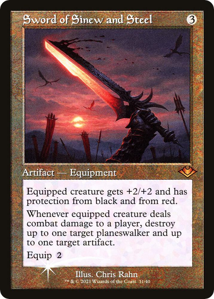 Sword of Sinew and Steel (Retro Frame) 31 card from Modern Horizons