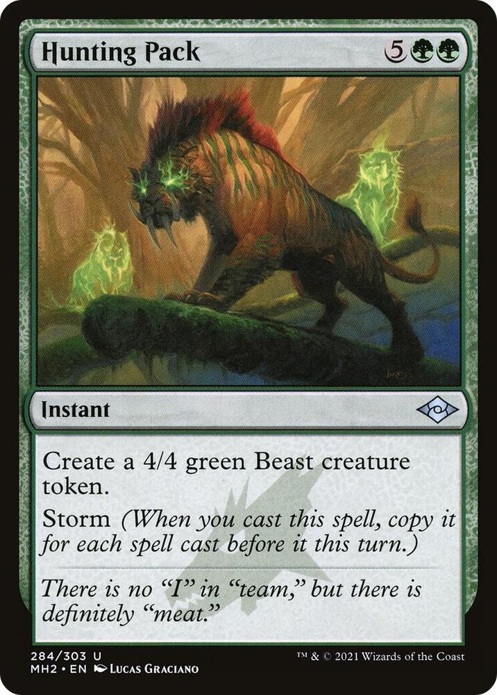 Hunting Pack 284 card from Modern Horizons 2