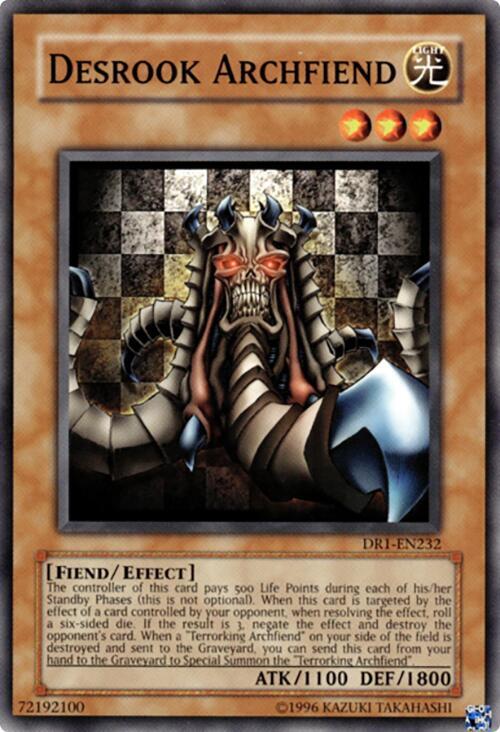 Desrook Archfiend DR1-EN232 card from Dark Revelation Volume 1