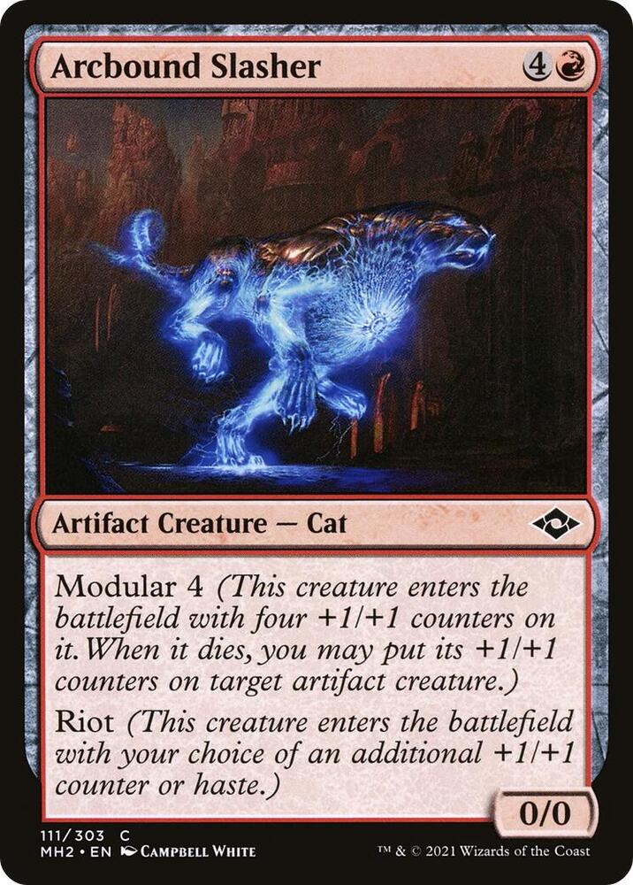 Arcbound Slasher 111 card from Modern Horizons 2