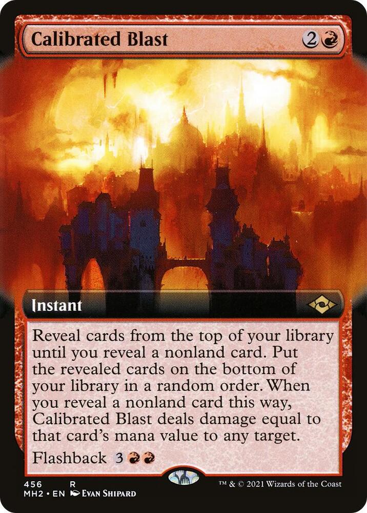 Calibrated Blast (Extended Art) 456 card from Modern Horizons 2