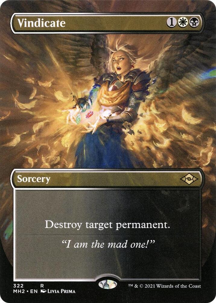 Vindicate (Borderless) 322 card from Modern Horizons 2