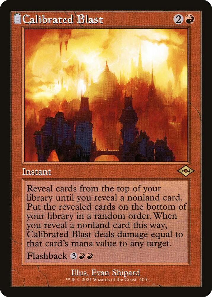 Calibrated Blast (Retro Frame) 405 card from Modern Horizons 2