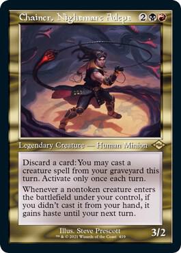 Chainer, Nightmare Adept (Retro Frame) (Foil Etched) 419 card from Modern Horizons 2