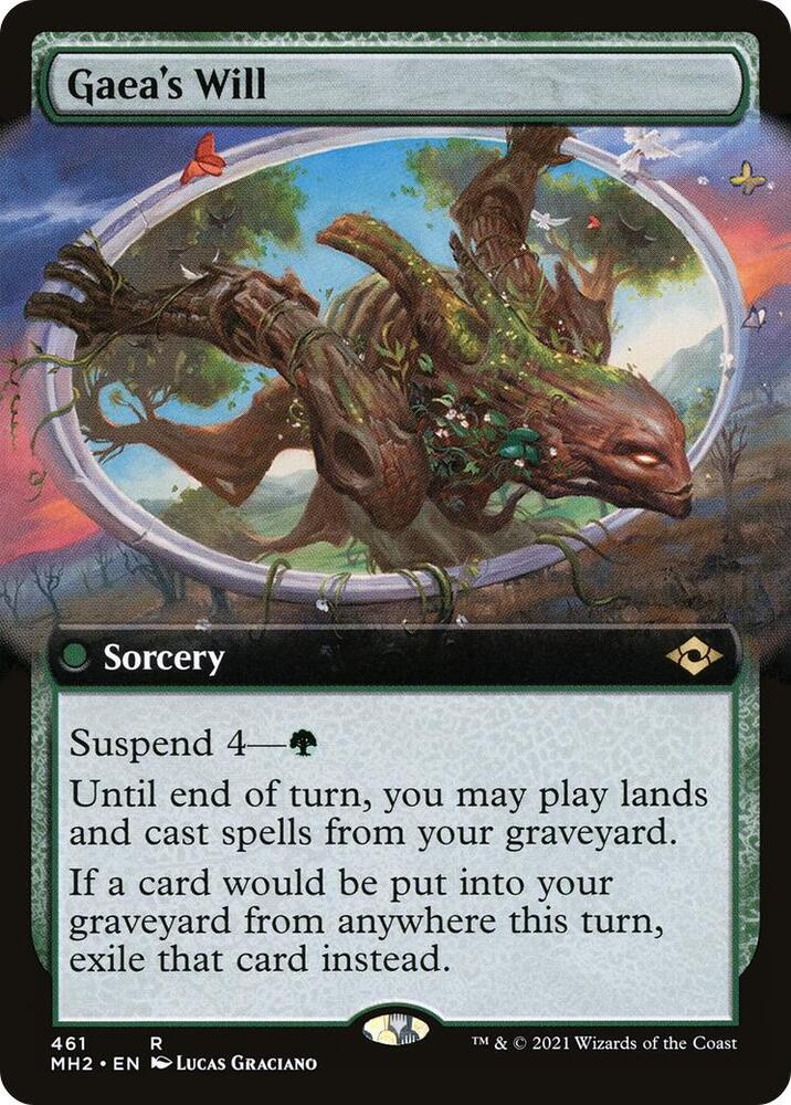 Gaea's Will (Extended Art) 461 card from Modern Horizons 2