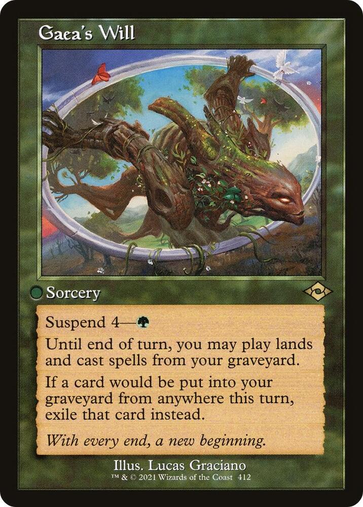 Gaea's Will (Retro Frame) 412 card from Modern Horizons 2
